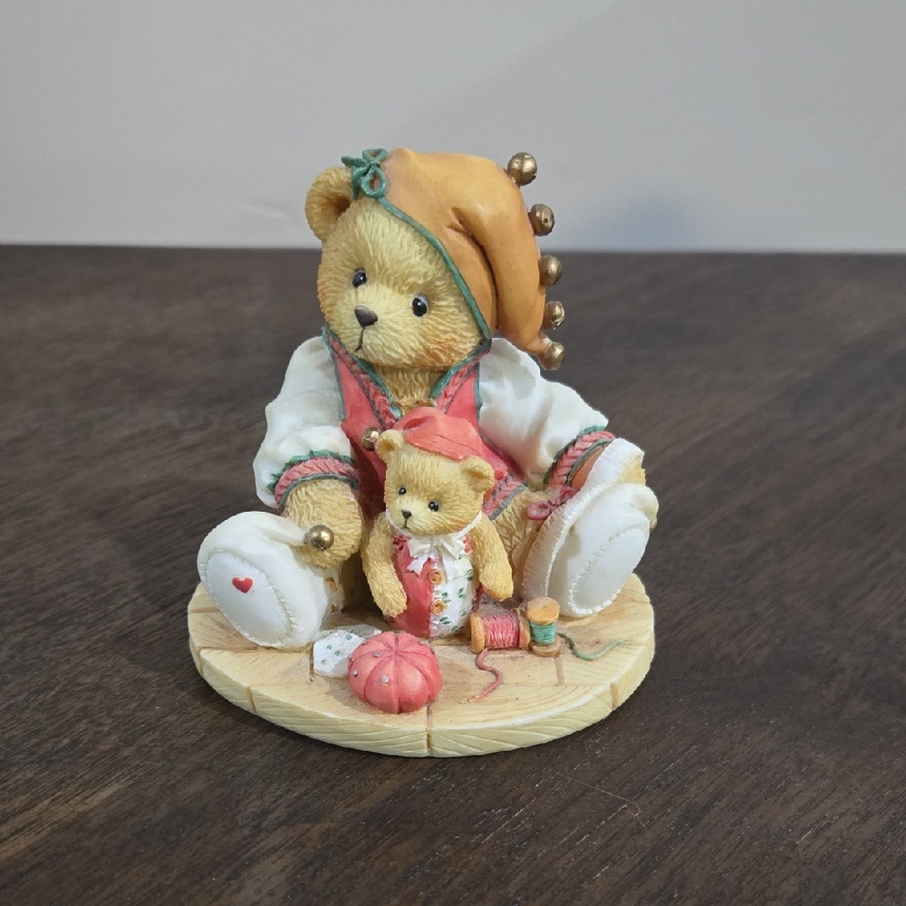 Cherished Teddies Bear with Orange and White Outfit
